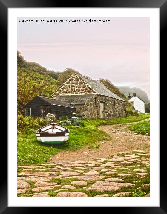 Penberth Fish Cellar Framed Mounted Print by Terri Waters