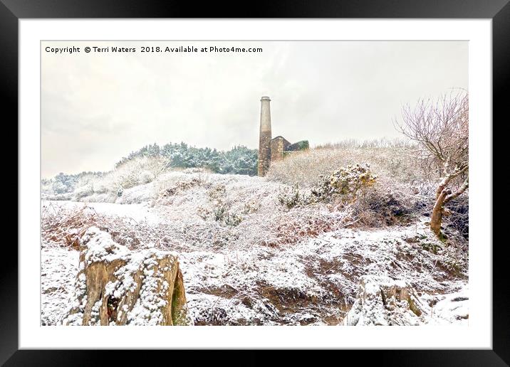 Ale and Cake Mine in the Snow Framed Mounted Print by Terri Waters