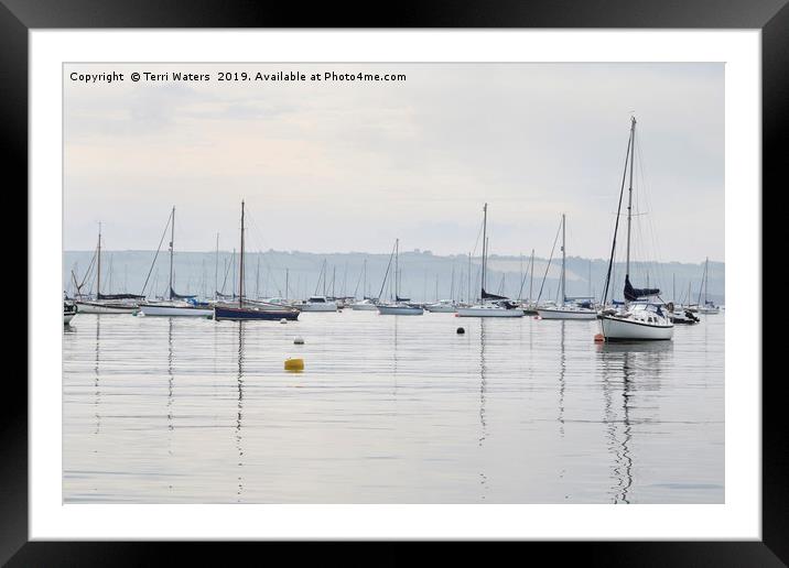 Ripples Framed Mounted Print by Terri Waters