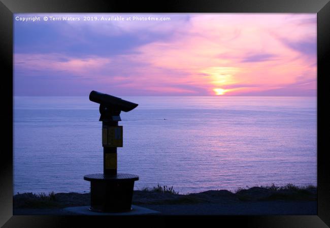 Telescopic Sunset Framed Print by Terri Waters