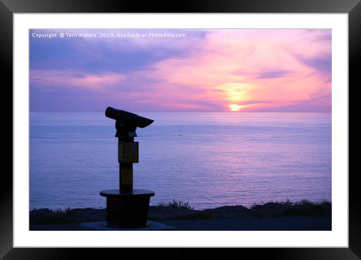Telescopic Sunset Framed Mounted Print by Terri Waters
