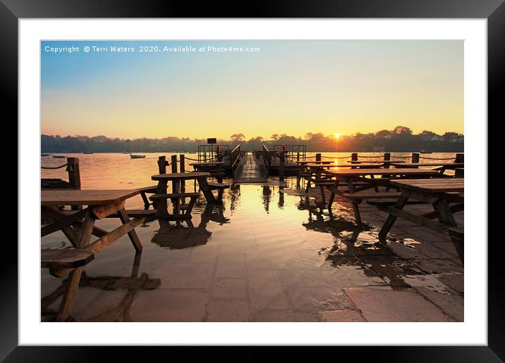 High Tide At Sunrise Framed Mounted Print by Terri Waters