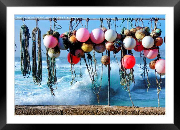 Fishing Buoys Framed Mounted Print by Terri Waters