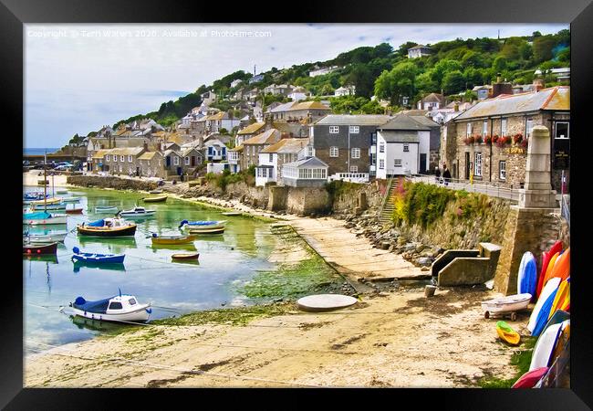 Mousehole Harbour Cornwall Framed Print by Terri Waters