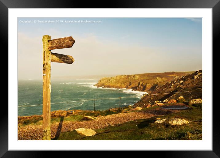 Land's End to Sennen Cove Coast Path Framed Mounted Print by Terri Waters
