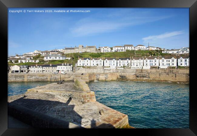 The Houses of Porthleven Framed Print by Terri Waters