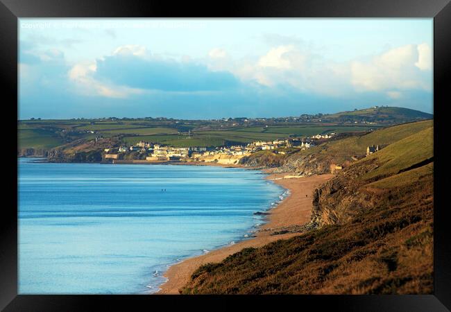 Afternoon Light on The Bar Porthleven Framed Print by Terri Waters