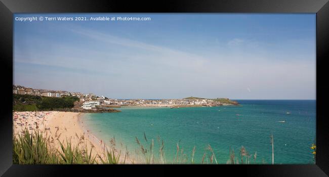 St Ives From The Train Framed Print by Terri Waters
