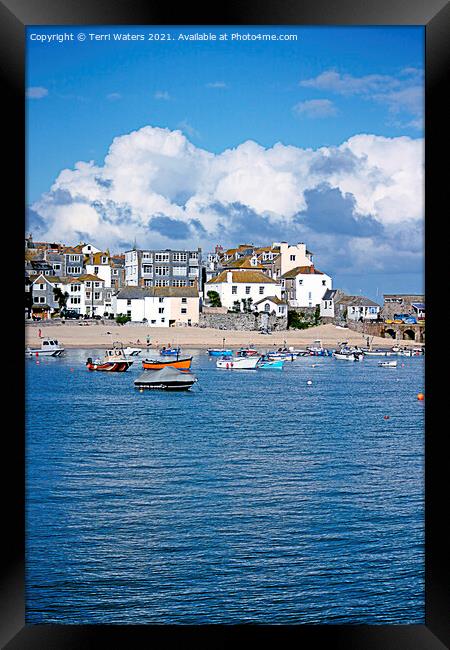 Sunny St Ives Framed Print by Terri Waters