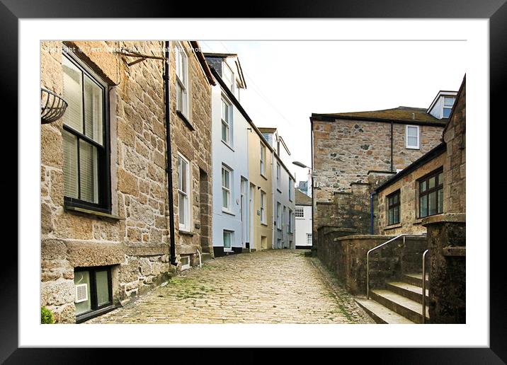 Rose Lane, Bunkers Hill St Ives Framed Mounted Print by Terri Waters