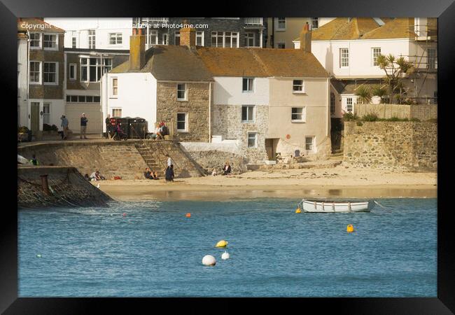 The House on the Beach St Ives Framed Print by Terri Waters