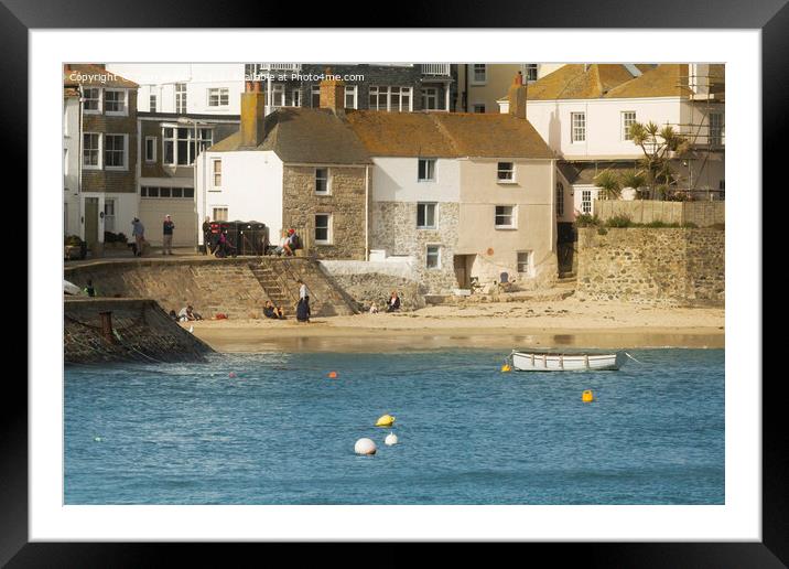 The House on the Beach St Ives Framed Mounted Print by Terri Waters