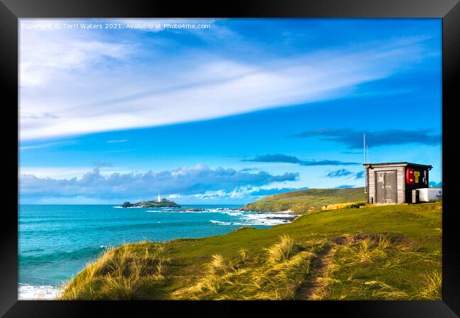 Godrevy Lifeguard's Hut Framed Print by Terri Waters