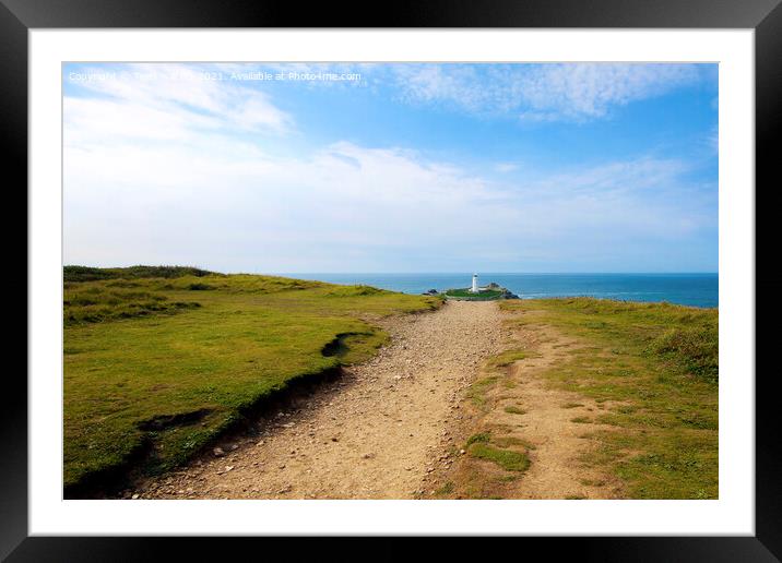 The Path to Godrevy Framed Mounted Print by Terri Waters