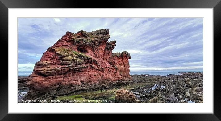 Cove Harbour Rock Framed Mounted Print by Alasdair Preston