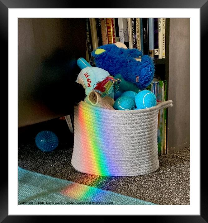 Refractions of light travelling up basket Framed Mounted Print by DEE- Diana Cosford