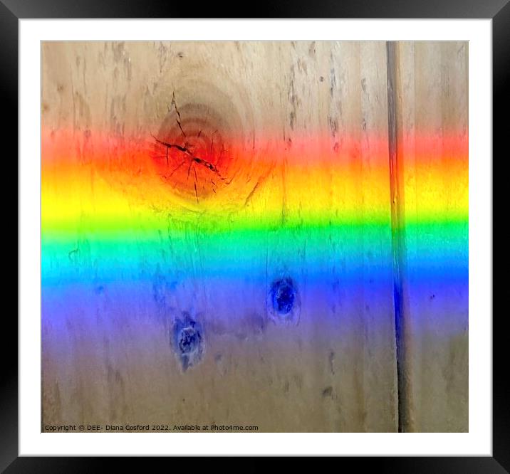Horizontal Rainbow Framed Mounted Print by DEE- Diana Cosford