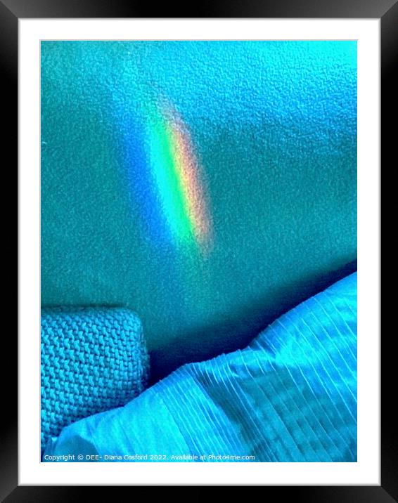 Soft welcoming blue textures & prism Framed Mounted Print by DEE- Diana Cosford