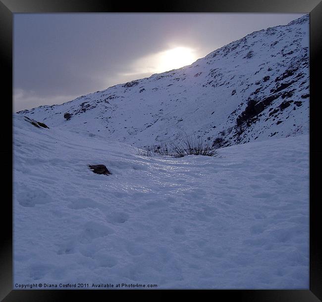 Coniston, New Years Day Framed Print by DEE- Diana Cosford