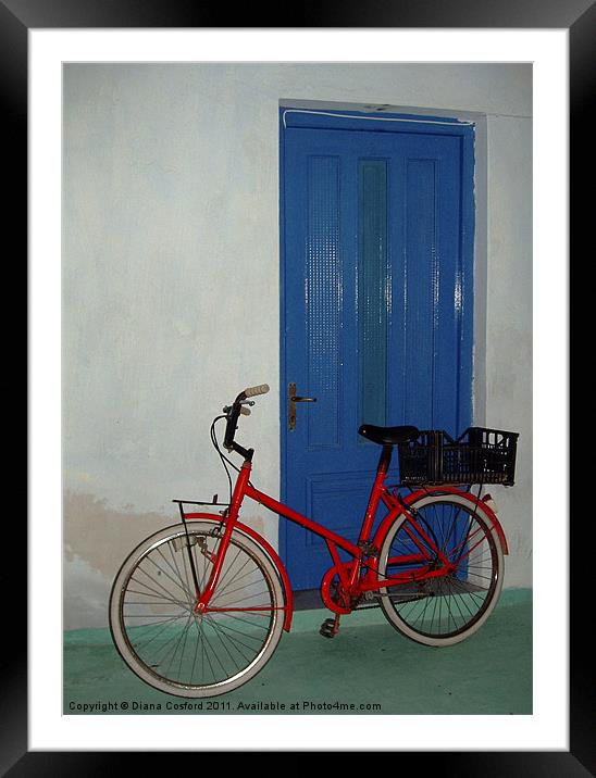 Bright bike, way to go! Framed Mounted Print by DEE- Diana Cosford