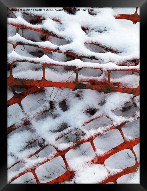 Snow softens everything Framed Print by DEE- Diana Cosford
