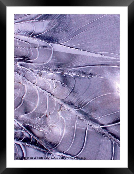 Frozen pathway, Crinkle Crags, Cumbria Framed Mounted Print by DEE- Diana Cosford