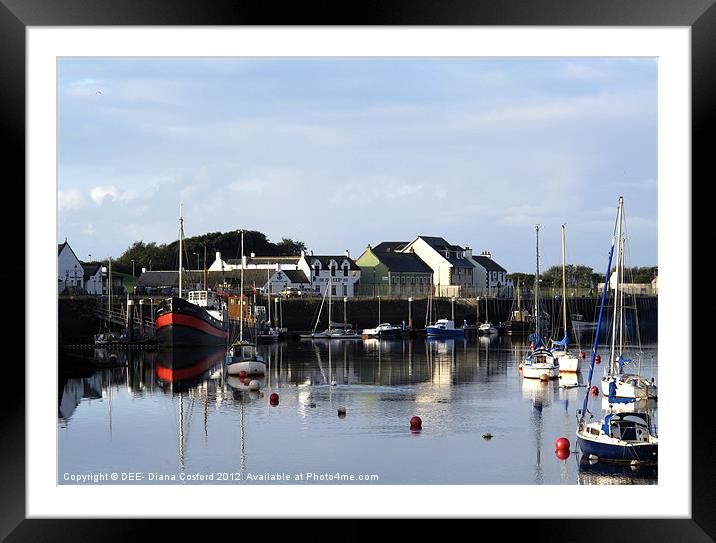 Irvine Harbourside Boats & Buoys Framed Mounted Print by DEE- Diana Cosford