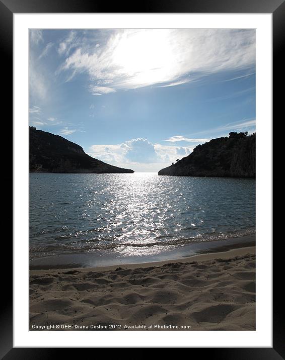 Methoni Beach, Greece Framed Mounted Print by DEE- Diana Cosford