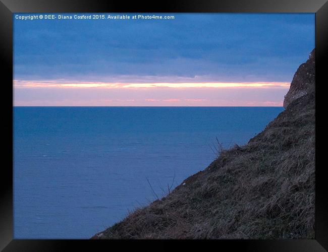  Winter's evening view from Beachy Head Framed Print by DEE- Diana Cosford