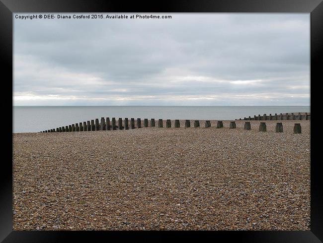  Winters Beach, Eastbourne, Sussex UK Framed Print by DEE- Diana Cosford