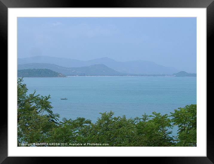 VIEW FROM KOH SAMUI Framed Mounted Print by ANDREA GREEN