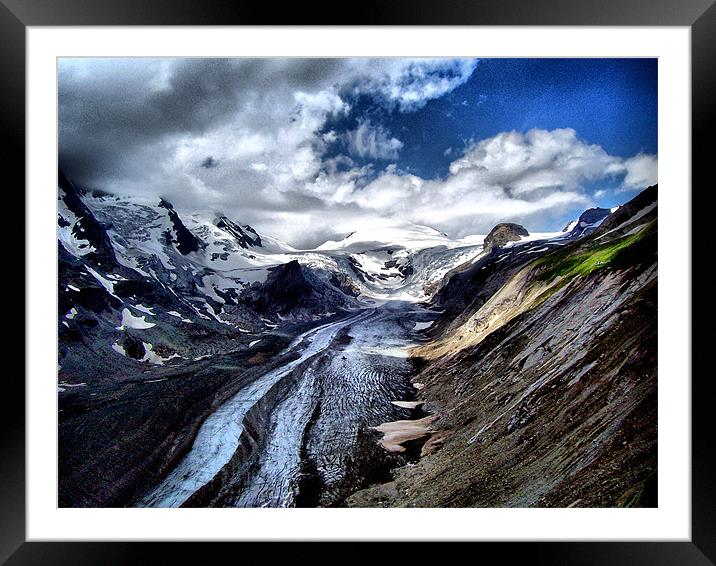 The Pasterze Glacier. Framed Mounted Print by Colin Metcalf