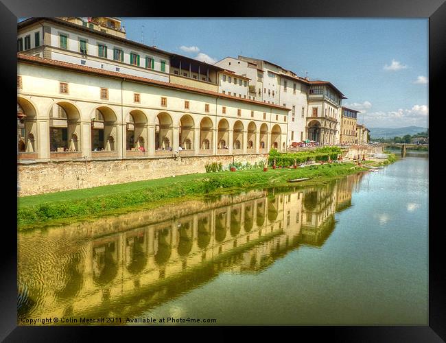 River Arno Florence Framed Print by Colin Metcalf