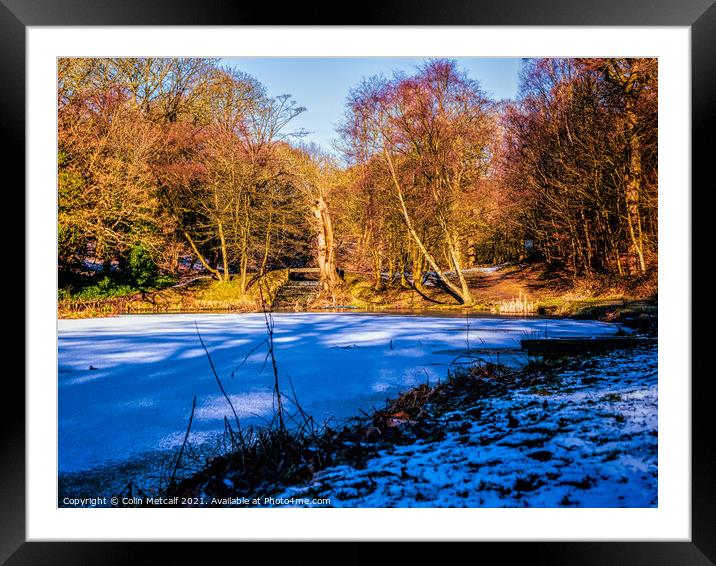 Frozen Lake Framed Mounted Print by Colin Metcalf