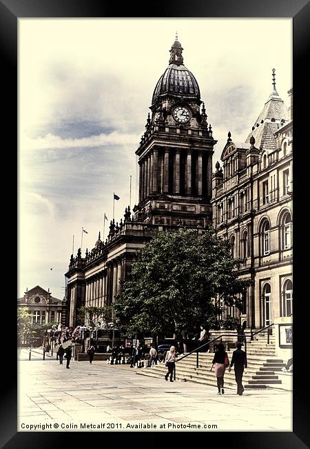 Leeds Town Hall, Opalotype Framed Print by Colin Metcalf