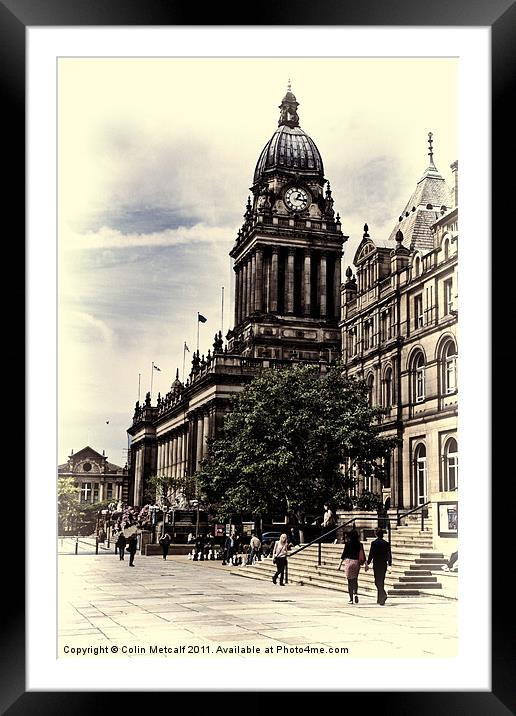 Leeds Town Hall, Opalotype Framed Mounted Print by Colin Metcalf