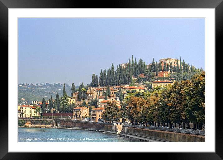 The Castel San Pietro Framed Mounted Print by Colin Metcalf