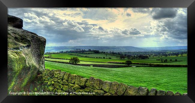 View from Almscliff Crag #1 Framed Print by Colin Metcalf