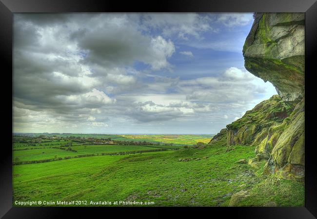 View from Almscliff Crag #2. Framed Print by Colin Metcalf