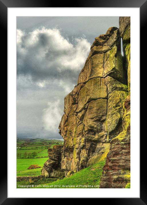 Almscliff Crag Profile #1 Framed Mounted Print by Colin Metcalf
