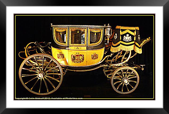 The Duke of Northumberlands State Coach Framed Mounted Print by Colin Metcalf