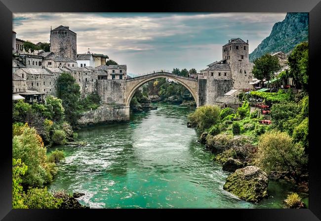 Stari Most “Old Bridge” Mostar Framed Print by Colin Metcalf