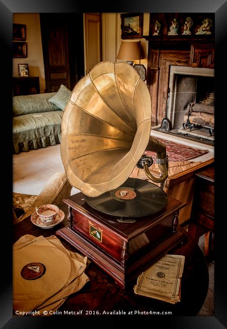 His Master's Voice Framed Print by Colin Metcalf