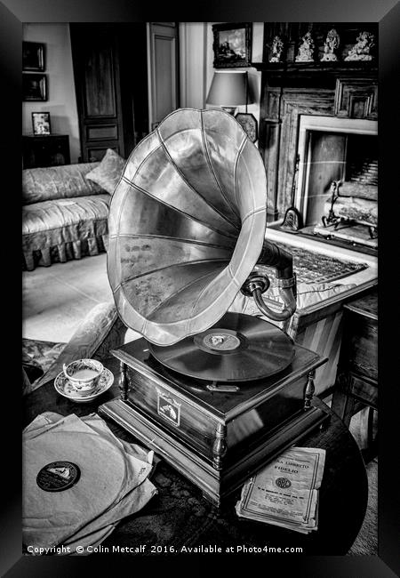 His Master's Voice Framed Print by Colin Metcalf