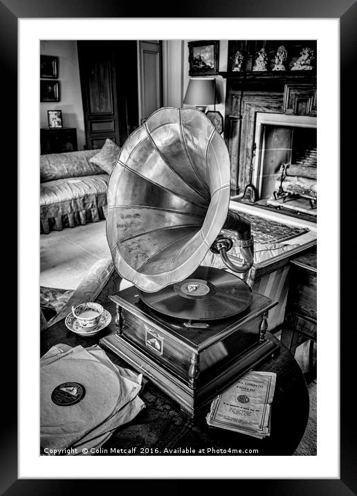 His Master's Voice Framed Mounted Print by Colin Metcalf