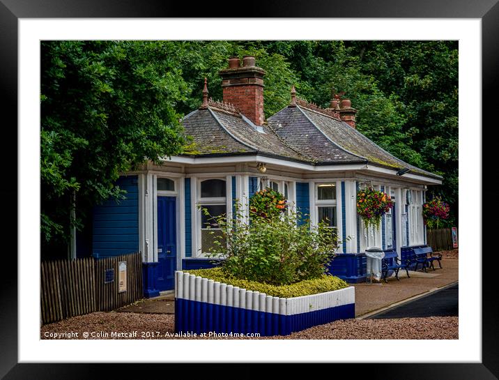 The Station Building at Pitlochry. Framed Mounted Print by Colin Metcalf