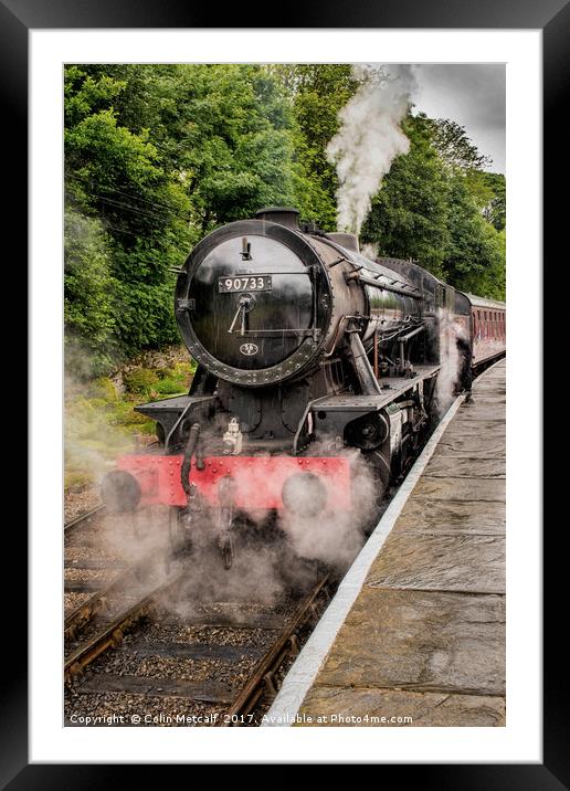 WWII Austerity Class Steam Locomotive Framed Mounted Print by Colin Metcalf
