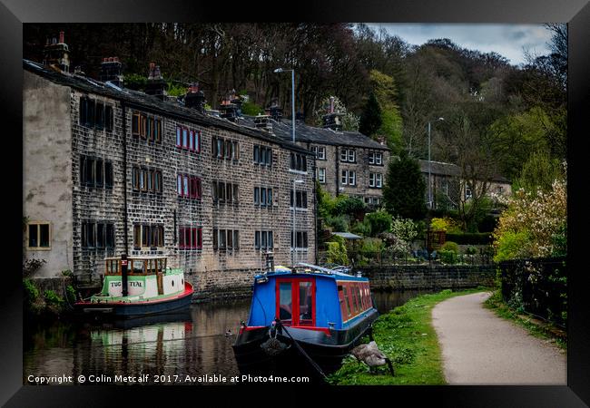 Canal side residences Framed Print by Colin Metcalf
