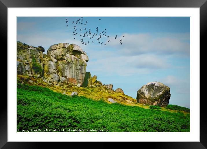 Enigmatic Rocks: The Cow and Calf Framed Mounted Print by Colin Metcalf
