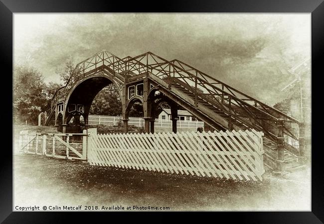 Historical Iron Footbridge Rebirth Framed Print by Colin Metcalf